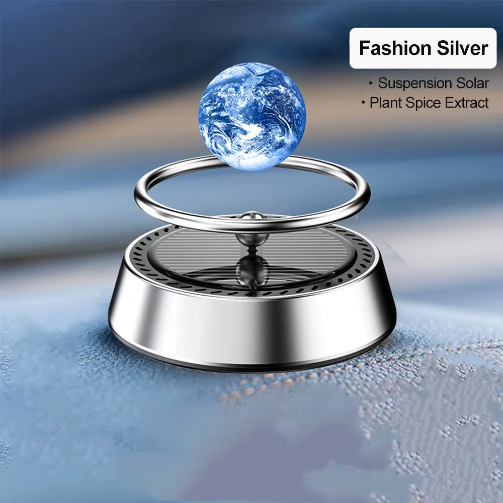 Solar Powered Air Purifier Solar Powered Suspension Planet Car Air Freshener Long Lasting Fragrance Odor Removal Aromatherapy