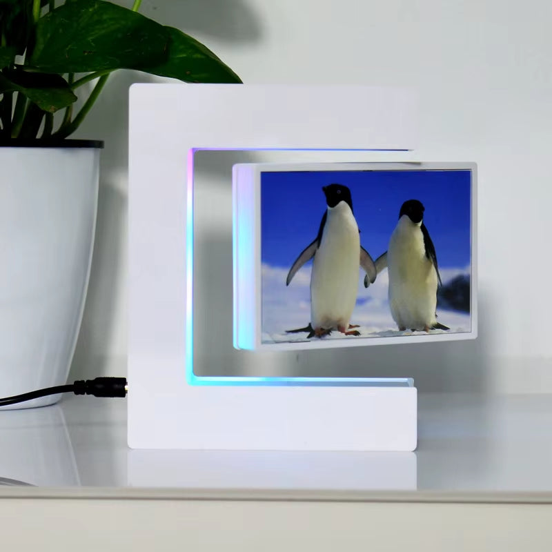 Magnetic Levitating Picture Photo Frame Creative Night Light with Led Lights Display Birthday Christmas Gift