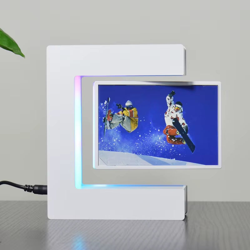 Magnetic Levitating Picture Photo Frame Creative Night Light with Led Lights Display Birthday Christmas Gift