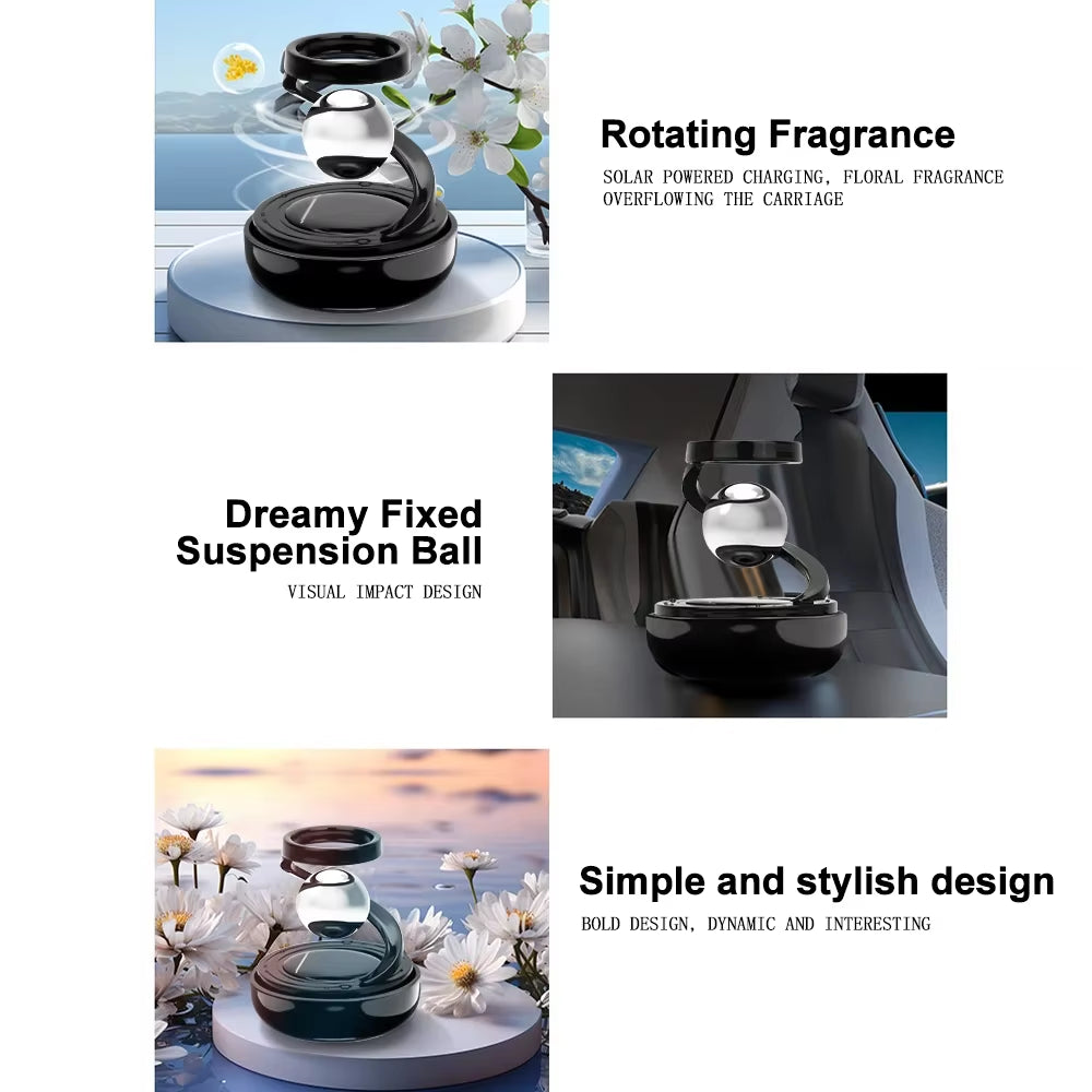 Solar Car Air Freshener Interstellar Levitation Rotating Auto Flavoring Car Perfume Deodorant Diffuser Interiors Accessories