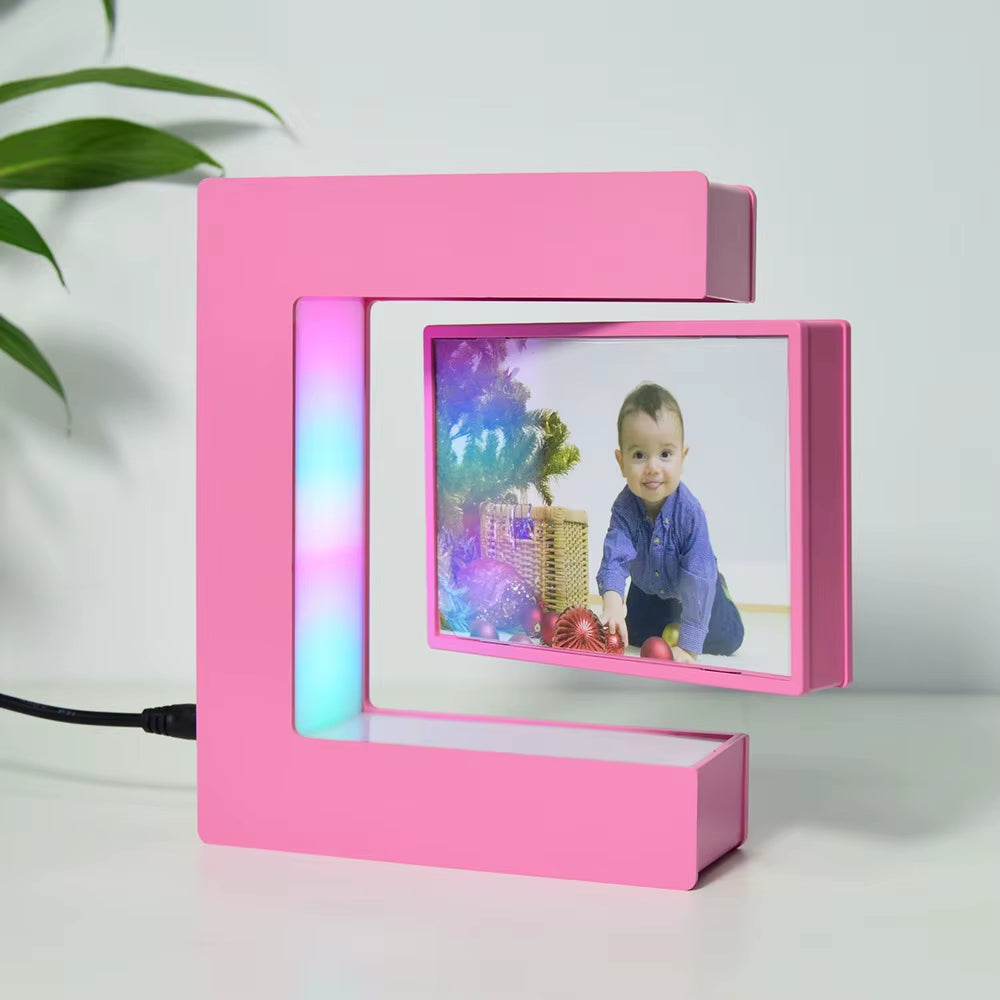Magnetic Levitating Picture Photo Frame Creative Night Light with Led Lights Display Birthday Christmas Gift
