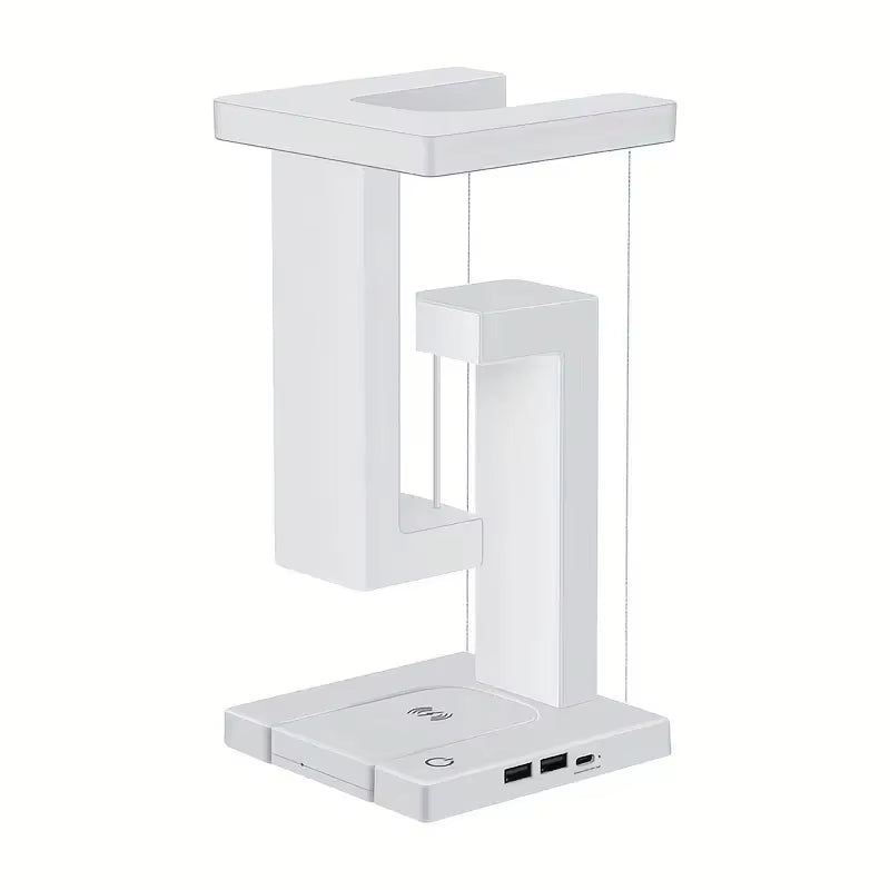 LED Suspended Anti-Gravity Night Light with 10W Wirelesscharger，Bedroom Bedside Home Creative Design LED Levitating Table Lamp