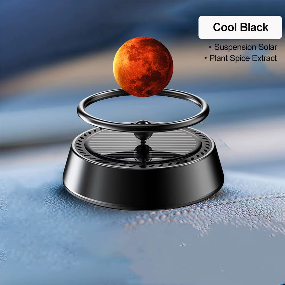 Solar Powered Air Purifier Solar Powered Suspension Planet Car Air Freshener Long Lasting Fragrance Odor Removal Aromatherapy