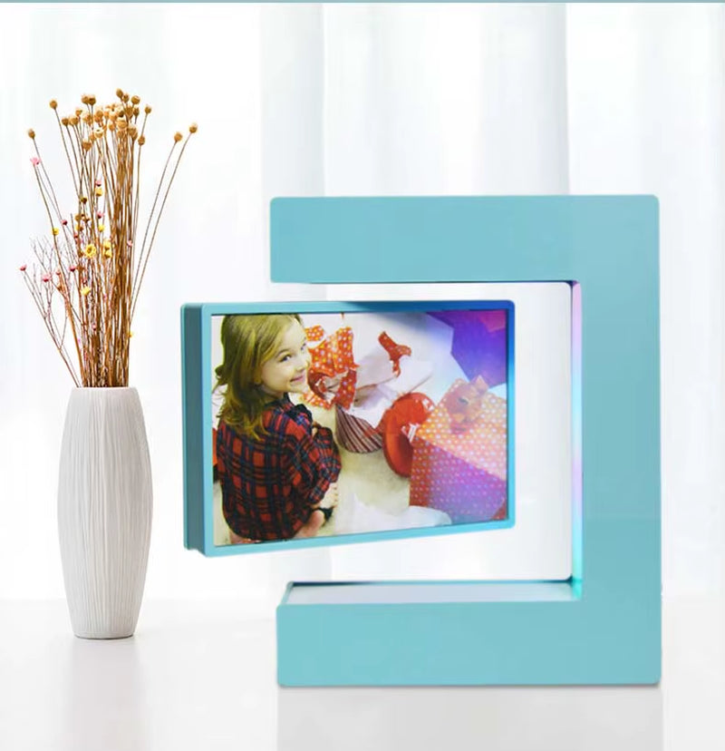 Magnetic Levitating Picture Photo Frame Creative Night Light with Led Lights Display Birthday Christmas Gift